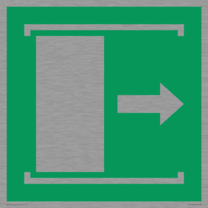 E033 safe condition door slides right to open